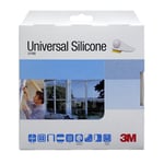 3M Tätningslist universal silikon, med häftämne, vit, rund, 9x7 mm, 6 m