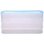 Plastförvaringslådor för Kylskåp, Matförvaringsbehållare med Lock för Kyl, Frys, Skåp, Bord, Organiserare, 31*12.5*16.5cm