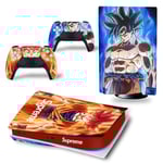 Kit De Autocollants Skin Decal Pour Console De Jeu Ps5 Corps Entier Anti-Rayures Dragon Ball Dragon, Version Cd-Rom T1347
