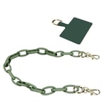 Phone Jewel Thick Link Chain 58cm Milano Series green