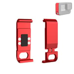 PULUZ Metal Side Door Battery Cover for GoPro Hero 9 Black Replacement, Aluminum Alloy Removable Battery Case Cover Protective Type-C Charging Port Adapter Repair Part Camera Vlog Accessories (Red)
