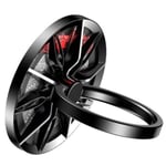 Baseus Wheel Pattern Ring Hållare Med Fidget Spinner Svart