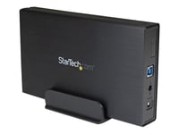 StarTech.com Boîtier Externe pour Disque Dur 3.5" SATA III sur port USB 3.0 avec Support UASP en Aluminum coloris Noir - Format Portable - Boitier externe - 3.5" - SATA 6Gb/s - USB 3.0 - noir -...