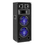 Fenton BS208 Party PA Speaker Dual 8" Passive 600W with Sound Responsive LED Lights Bedroom DJ Disco System