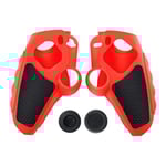 Playstation 5 / PS5 Silikon Skin Skal Fodral Anti-Slip Skydd + Joystick Caps - Röd