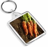 1 x Fresh Carrots Farm Veg Homegrown - Keyring - IP02 - Mum Dad Kids Gift#2631