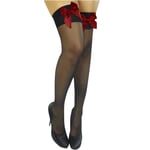 Moent Ladies High Thigh Stocking With Bowknot,Satin Cute Sexy Legs Long Tube Transparent Thin Socks,Female Intimates Valentine's Day (E, One Size)