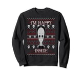 The Addams Family Christmas Wednesday I'm Happy Inside Sweatshirt