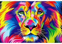 PUZZLEYM Wooden Jigsaw Puzzles for Adults Kids, Colorful Lion,Jigsaw Puzzle Game Educational Toys for Boy Girl Wall Decoration Impossible Puzzle-Marvel ( Size : 500 piece )