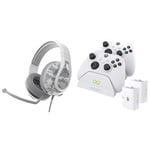 Turtle Beach Recon 500 Arctic Camo Wired Multiplatform Gaming Headset - PS5, Xbox Series X|S, Xbox One and Nintendo Switch & Venom Twin Charging Dock with 2 x Rechargeable Battery Packs - White