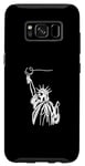Coque pour Galaxy S8 One Line Art Dessin Lady Liberty