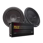 2-pack Rockford Fosgate Punch P2D412 &amp; GAS MAX A2-1500.1DL, baspak