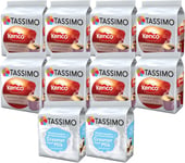 Tassimo Kenco Bundle - Milk Creamer/Kenco Americano Coffee Pods - 10 Packs (128 