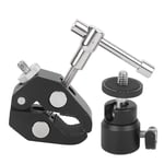 Tripod Camera Clamp Aluminum Small Ballhead Video Camera Clamp Screw 3/8 ''