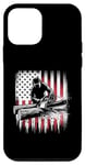 iPhone 12 mini Chainsaw Woodcutting Patriotic USA Flag Case