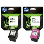 Original HP 62XL Black & Colour Ink Cartridge For HP Officejet 5740 Printer