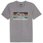 Outdoor Research Outdoor Research Unisex OR Advocate Stripe T-Shirt Pebble S, Pebble