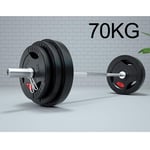 Barbell Large Cast Iron Strength Weight 20KG/30KG/40KG/50KG/60KG/70KG Olympic Barbell Body Building，Gym Home Training Work Out Exercise For Man and Woman (Color : 70KG/154lb)