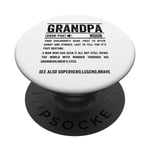 Grandpa Definition Cute Grandpa Definition rétro pour homme PopSockets PopGrip Interchangeable