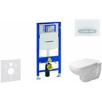 Duofix - Ensemble bâti-support, cuvette de toilette et siège D-Code, Rimless, SoftClose, plaque Sigma50, blanc alpin 111.300.00.5 NH8 - Geberit