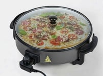 Large 40cm Multi-Function Electric Cooker Pan With Lid 1500w Non Stick Coating