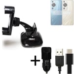 For Huawei P60 Pro car holder + CHARGER windshiled bracket 