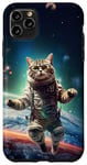 Coque pour iPhone 11 Pro Max Chat Astronaute Dans L'espace