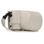 MegaGear MG1455 Olympus PEN E-PL10, E-PL9 (14-42 mm) Ever Ready Leather Camera Case and Strap, White