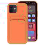 Smidigt Skal med Kortfack - iPhone 11 Orange
