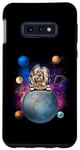 Coque pour Galaxy S10e Old English Sheepdog On The Moon Galaxy Funny Dog In Space