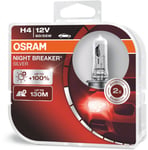 Osram Night Breaker Silver - Glödlampa H4 60/55W 12 V 2-pack - VW - Toyota - Renault - Ford - Volvo - Skoda - Opel - Audi