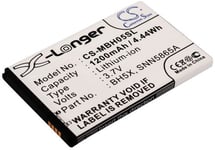 Kompatibelt med Motorola Droid X, 3.7V, 1200 mAh