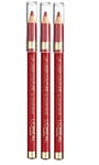 3 x L'Oréal Color Riche Couture Lip Liner Pencils | Scarlett Rouge 461