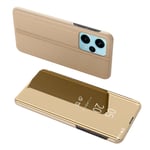 Xiaomi Poco F5 5G - View window Mirror cover - Guld