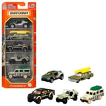 Matchbox 5-Pack of 1:64 Scale Vehicles, 5 Toy Car Collection of Real-World Replicas for Kids 3 Years Old & Up, C1817