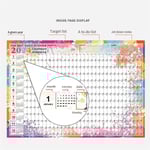 3 st Kalender 2024 - Väggkalender 2024, 365 Dagars Posterkalender Vikbar För Skola Hem Kontor 29,2x20,7 tum (FMY)