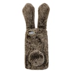 Mikikit Brown Plush Bunny Furry Phone Case for iPhone SE 2020/iPhone 7/8, Cute Stuffed Animal Plush Fluffy Case for girl gift, Soft cozy faux rabbit fur protective Cover for Apple iPhone 7/8/SE 2 New