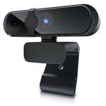 CSL Webcam Full HD 1080p avec Microphone, 2K 1920 x 1080P, Couverture, confidentialité obturateur, Mise au Point Automatique, Correction Basse lumière, Compatible avec Mac PC, Ordinateur Portable