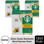 Nescafe Dolce Gusto Starbucks Coffee Pods Blond Espresso 3 Boxes (36 drinks)