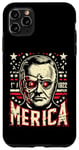 Coque pour iPhone 11 Pro Max Franklin D. Roosevelt Funny July 4th American US Flag Merica