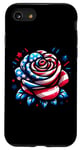 Coque pour iPhone SE (2020) / 7 / 8 Rose 4 juillet Drapeau américain américain pour garçons et filles