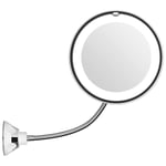 LED-sminkspegel med Flex LED-ljus 10x Förstorande Skönhetsspegel Förstoringspegel Sovrum Badrum |