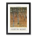 Beech Grove Forest Vol.2 By Gustav Klimt Classic Painting Framed Wall Art Print, Ready to Hang Picture for Living Room Bedroom Home Office Décor, Black A4 (34 x 25 cm)
