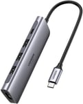 5in1 Hub USB-C to 3x USB 3.0 + HDMI 4K + USB-C PD 100W Gray