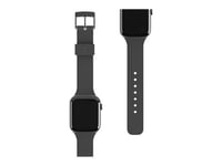 [U] Apple Watch Band 41mm/40mm/38mm, Series 7/6/5/4/3/2/1/SE - Silicone Black - Bracelet de montre pour montre intelligente - noir - pour Apple Watch (38 mm, 40 mm)