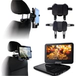 Navitech twin pack In Car Portable DVD Player Head Rest/Headrest Mount/Holder Compatible With The Supersonic 9 inch dvd and tv