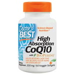 Doctor's Best - High Absorption CoQ10 with BioPerine Variationer 200mg - 60 veggie softgels