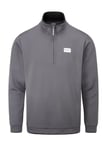 Stuburt Men's Active-Tech Golf Warm Fleece Pullover Sweater, Slate Grey, Small