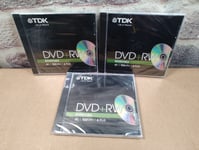 3 X Genuine TDK Blank DVD+RW Disc 1.4GB   1-4x  Speed