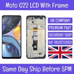 Motorola Moto G22 XT2231-2  LCD Screen Display Touch Digitizer Assembly W/ Frame